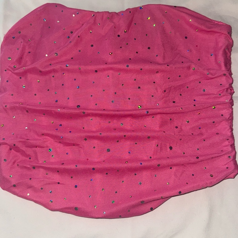 Pink sparkly corset top